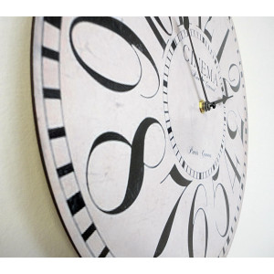 Zegar kinowy drewniany MDF. Średnica 34 cm.