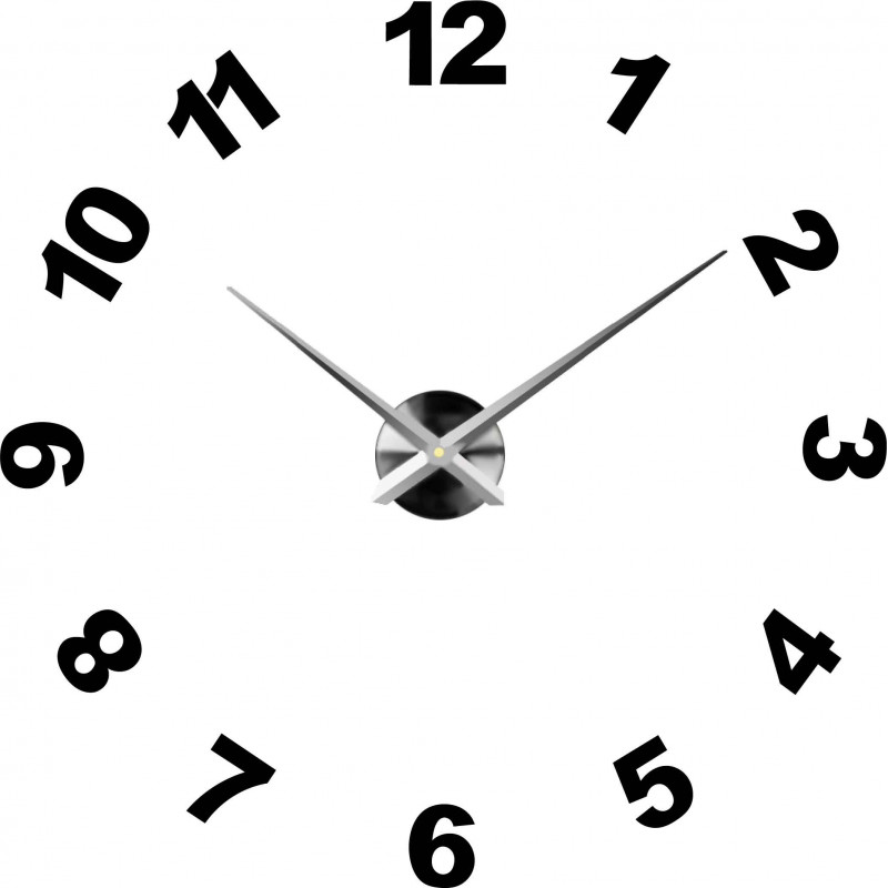 Zegar ścienny samoprzylepny, zegar luksusowy na stencie, zegar plastikowy