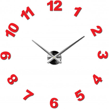 Zegar ścienny samoprzylepny, zegar luksusowy na stencie, zegar plastikowy