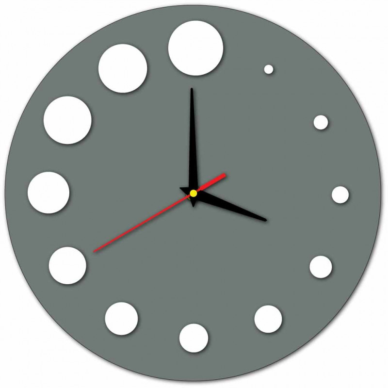 Nowoczesny zegar ścienny z tworzywa sztucznego. Produkcja własna, X-momo