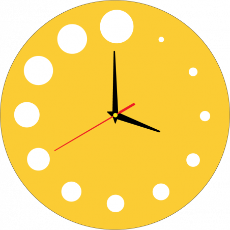 Nowoczesny zegar ścienny z tworzywa sztucznego. Produkcja własna, X-momo