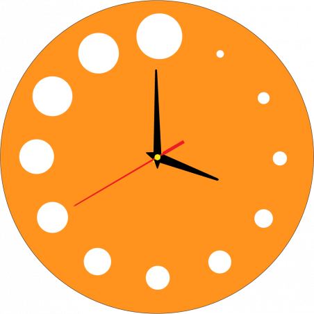 Nowoczesny zegar ścienny z tworzywa sztucznego. Produkcja własna, X-momo