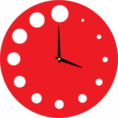 Nowoczesny zegar ścienny z tworzywa sztucznego. Produkcja własna, X-momo