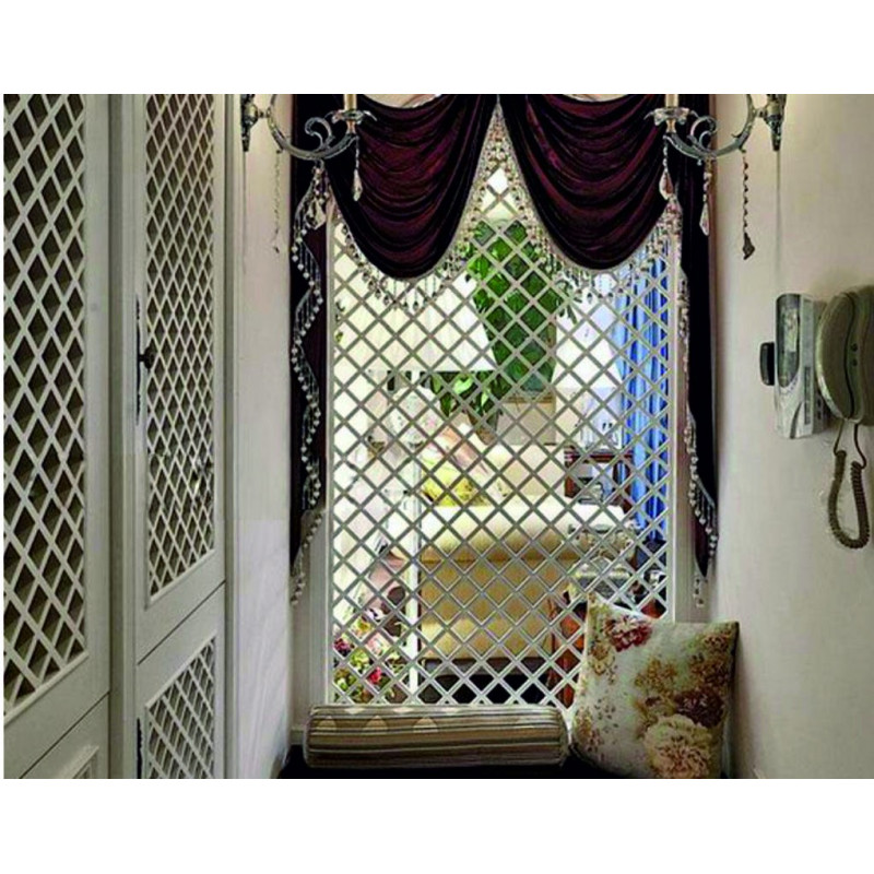 Lustra dekoracyjne. Lustrzana naklejka ścienna, jako obraz lub dekoracja, akrylowa naklejka 3d