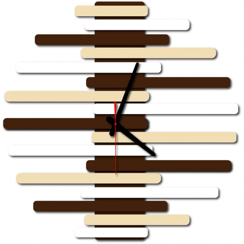 Nowoczesny zegar ścienny wykonany z tworzywa sztucznego. Produkcja własna, X-momo