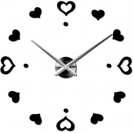 Zegar ścienny samoprzylepny, zegar luksusowy na stencie, zegar plastikowy