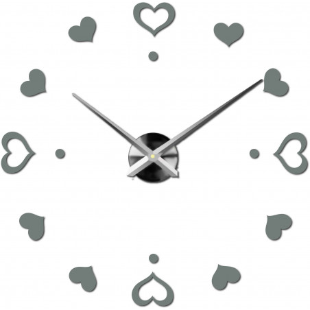 Zegar ścienny samoprzylepny, zegar luksusowy na stencie, zegar plastikowy