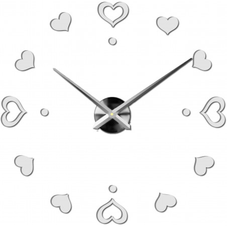 Zegar ścienny samoprzylepny, zegar luksusowy na stencie, zegar plastikowy