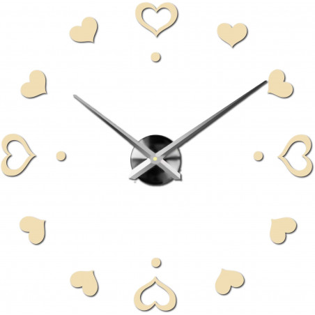 Zegar ścienny samoprzylepny, zegar luksusowy na stencie, zegar plastikowy