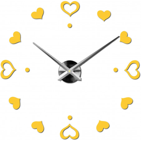 Zegar ścienny samoprzylepny, zegar luksusowy na stencie, zegar plastikowy