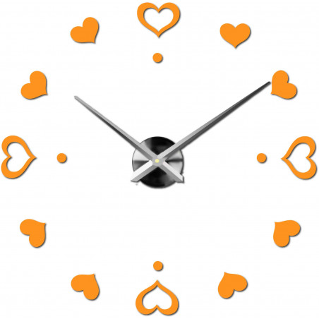 Zegar ścienny samoprzylepny, zegar luksusowy na stencie, zegar plastikowy