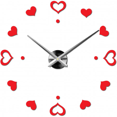 Zegar ścienny samoprzylepny, zegar luksusowy na stencie, zegar plastikowy