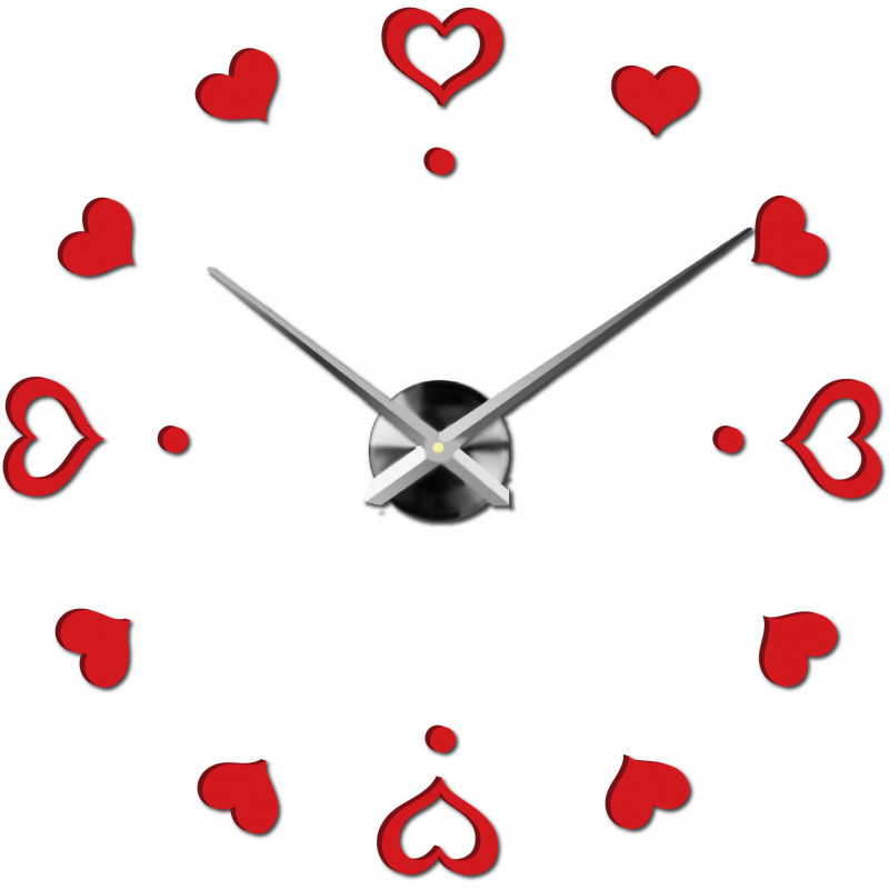 Zegar ścienny samoprzylepny, zegar luksusowy na stencie, zegar plastikowy