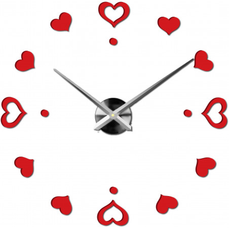 Zegar ścienny samoprzylepny, zegar luksusowy na stencie, zegar plastikowy