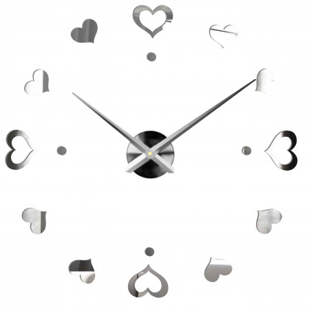 Zegar ścienny samoprzylepny, zegar luksusowy na stencie, zegar plastikowy