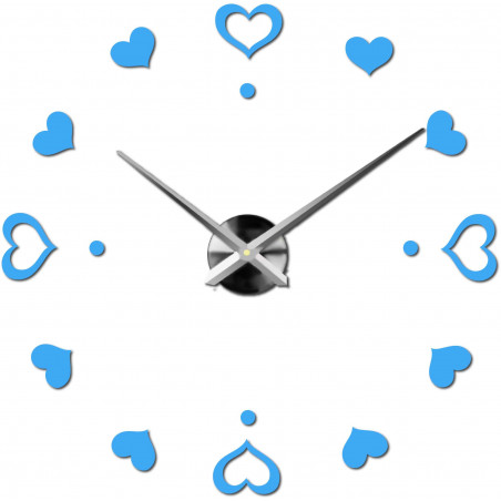 Zegar ścienny samoprzylepny, zegar luksusowy na stencie, zegar plastikowy