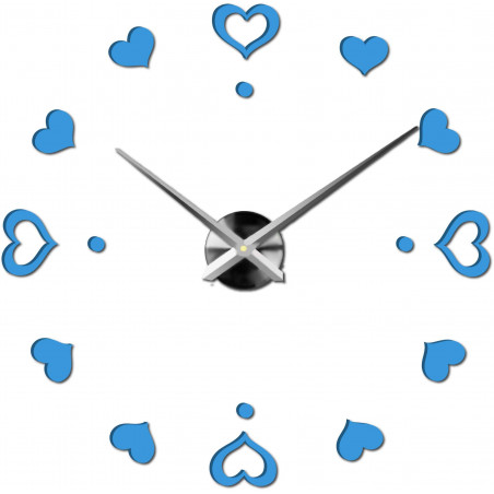 Zegar ścienny samoprzylepny, zegar luksusowy na stencie, zegar plastikowy