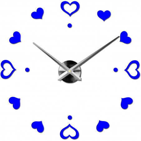 Zegar ścienny samoprzylepny, zegar luksusowy na stencie, zegar plastikowy