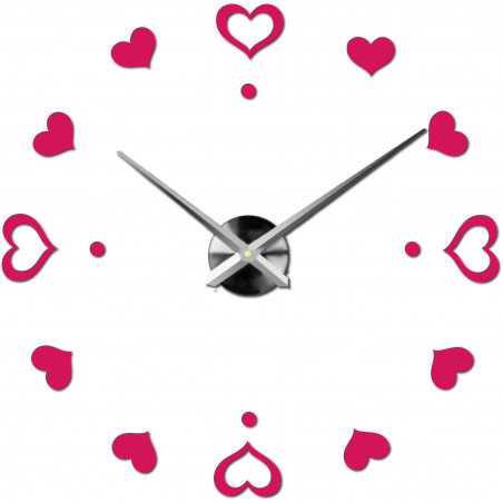 Zegar ścienny samoprzylepny, zegar luksusowy na stencie, zegar plastikowy