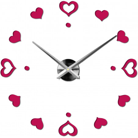 Zegar ścienny samoprzylepny, zegar luksusowy na stencie, zegar plastikowy