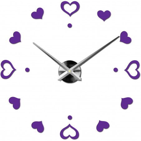 Zegar ścienny samoprzylepny, zegar luksusowy na stencie, zegar plastikowy