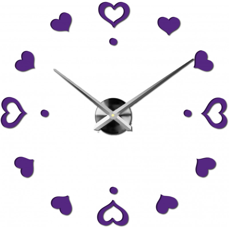 Zegar ścienny samoprzylepny, zegar luksusowy na stencie, zegar plastikowy