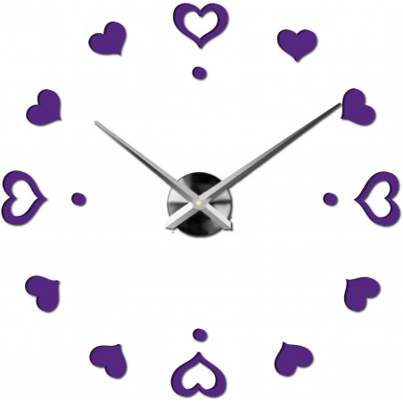 Zegar ścienny samoprzylepny, zegar luksusowy na stencie, zegar plastikowy