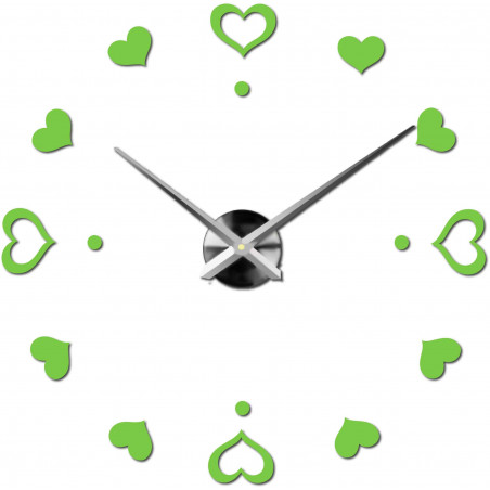 Zegar ścienny samoprzylepny, zegar luksusowy na stencie, zegar plastikowy