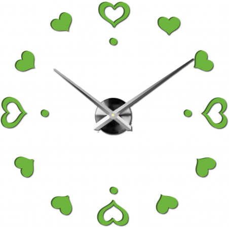 Zegar ścienny samoprzylepny, zegar luksusowy na stencie, zegar plastikowy