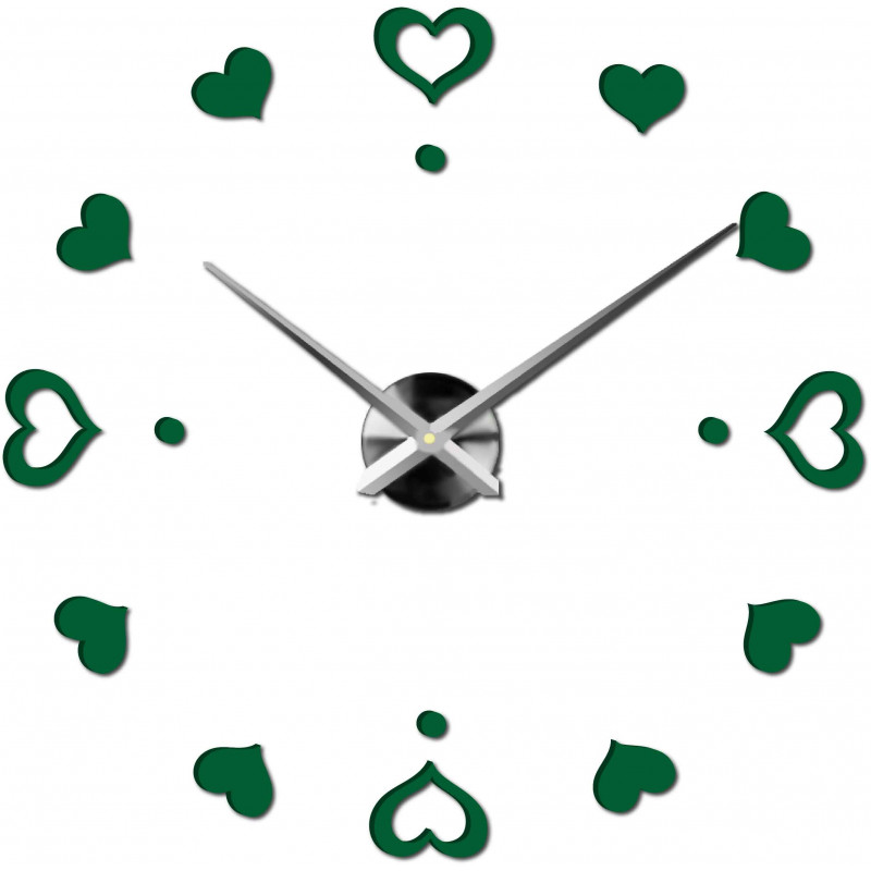 Zegar ścienny samoprzylepny, zegar luksusowy na stencie, zegar plastikowy