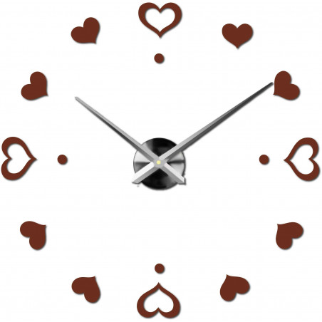 Zegar ścienny samoprzylepny, zegar luksusowy na stencie, zegar plastikowy