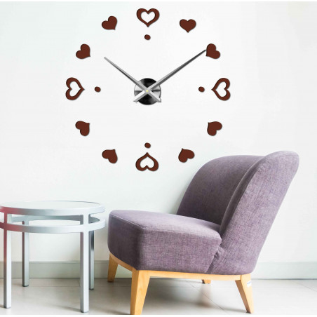 Zegar ścienny samoprzylepny, zegar luksusowy na stencie, zegar plastikowy