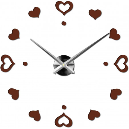 Zegar ścienny samoprzylepny, zegar luksusowy na stencie, zegar plastikowy