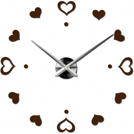 Zegar ścienny samoprzylepny, zegar luksusowy na stencie, zegar plastikowy