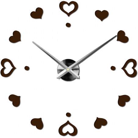 Zegar ścienny samoprzylepny, zegar luksusowy na stencie, zegar plastikowy