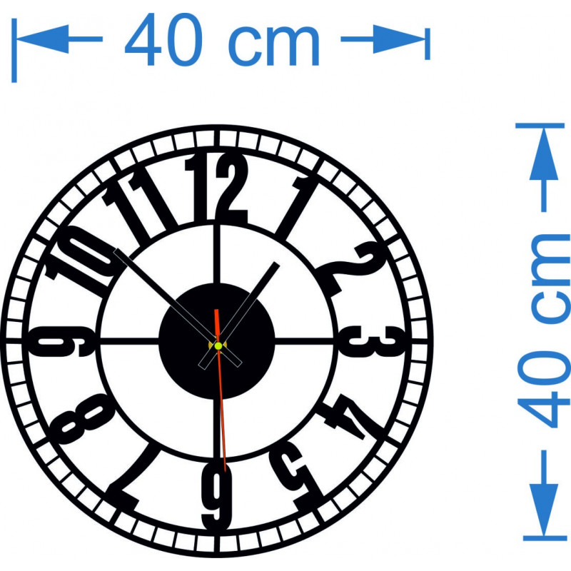 Wymiary drewnianego zegara ściennego, zabytkowy zegar ścienny, dekoracja retro