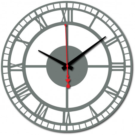 Nowoczesny zegar na ścianie wykonanej z tworzywa sztucznego. Własna produkcja, X-momo