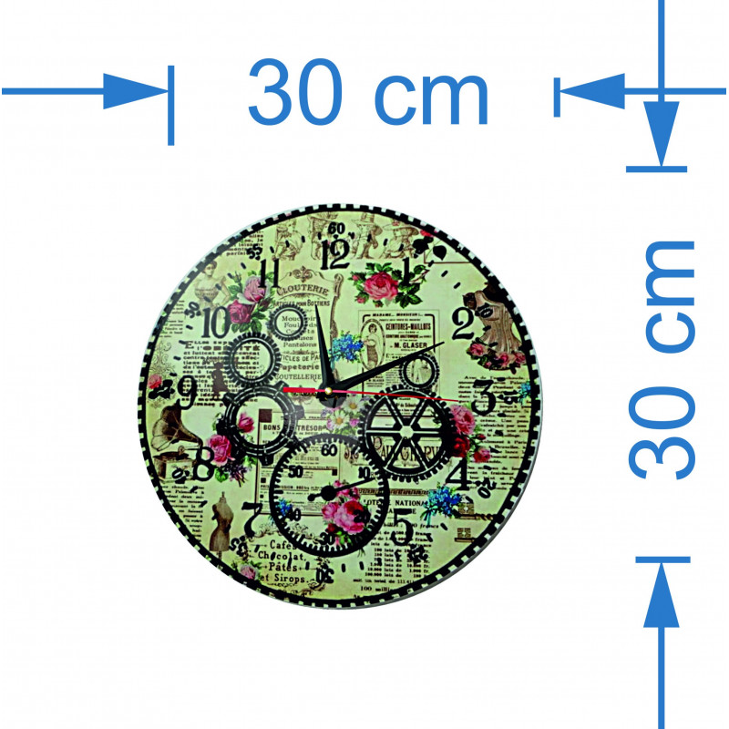 Nowoczesny zegar ścienny, zegar ścienny wykonany z drewna, sklejki