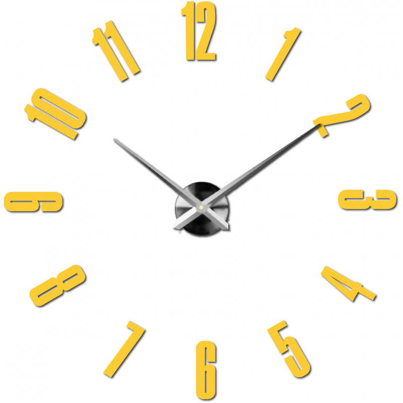 Samoprzylepny zegar ścienny, luksusowy zegar na stencie, zegar plastikowy