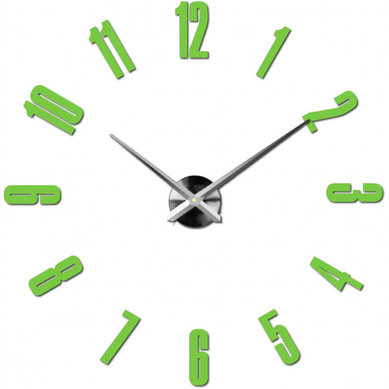 Samoprzylepny zegar ścienny, luksusowy zegar na stencie, zegar plastikowy