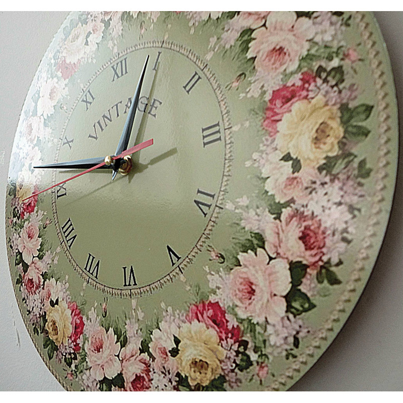 Nowoczesny zegar ścienny, zegar ścienny wykonany z drewna, sklejki