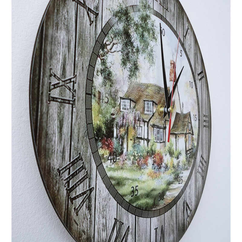 Nowoczesny zegar ścienny, zegar ścienny z drewna, sklejka