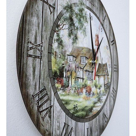 Nowoczesny zegar ścienny, zegar ścienny z drewna, sklejka