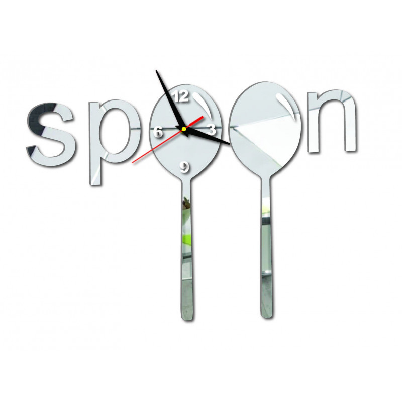 Nowoczesny zegar na ścianie wykonanej z tworzywa sztucznego. Własna produkcja, X-momo