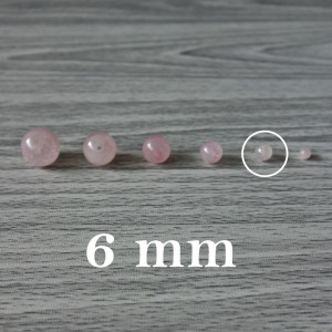 Rose quartz - minerał perełki - FI 6 mm