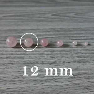 Rose quartz - minerał perełki - FI 12 mm