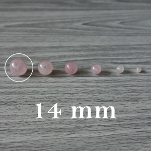 Rose quartz - minerał perełki - FI 14 mm