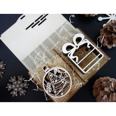 Wymiary ozdób, ozdób choinkowych, akcesoriów drewnianych, dekoracji drewnianych lub plastikowych