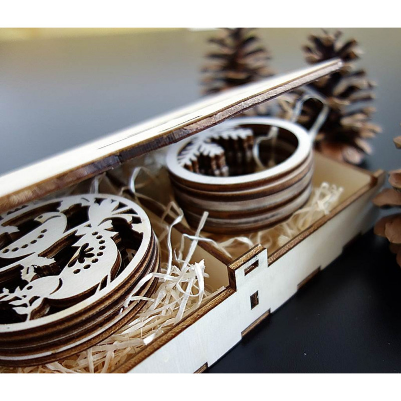 Wymiary ozdób, ozdób choinkowych, akcesoriów drewnianych, dekoracji drewnianych lub plastikowych