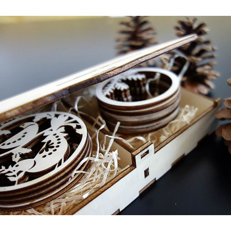 Wymiary ozdób, ozdób choinkowych, akcesoriów drewnianych, dekoracji drewnianych lub plastikowych